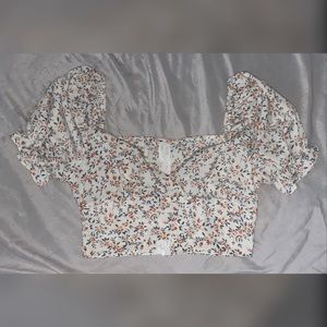 Floral Crop Top & Ruffle Hem Skirt SET size 2